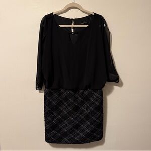Scarlett Women’s Black Dress Chiffon Sequins Size 14 NWT